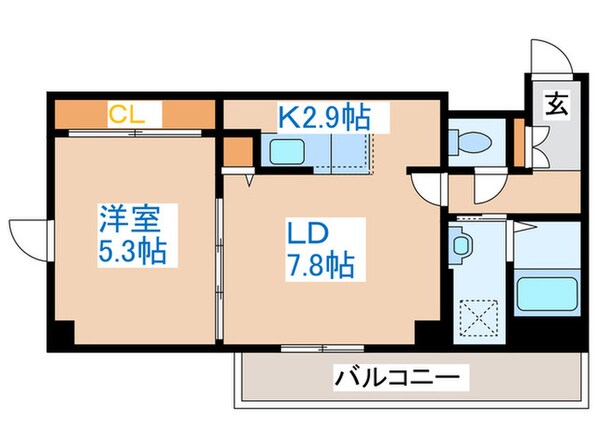 F012琴似の物件間取画像